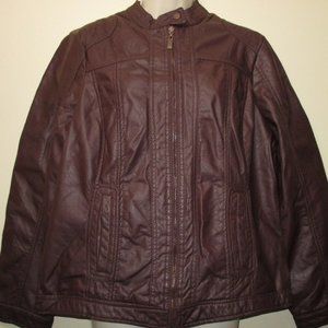 JouJou Women's Faux Leather Jacket Size 1x NWOT